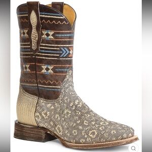 Roper MENS NATURAL TAN RING LIZARD VAMP